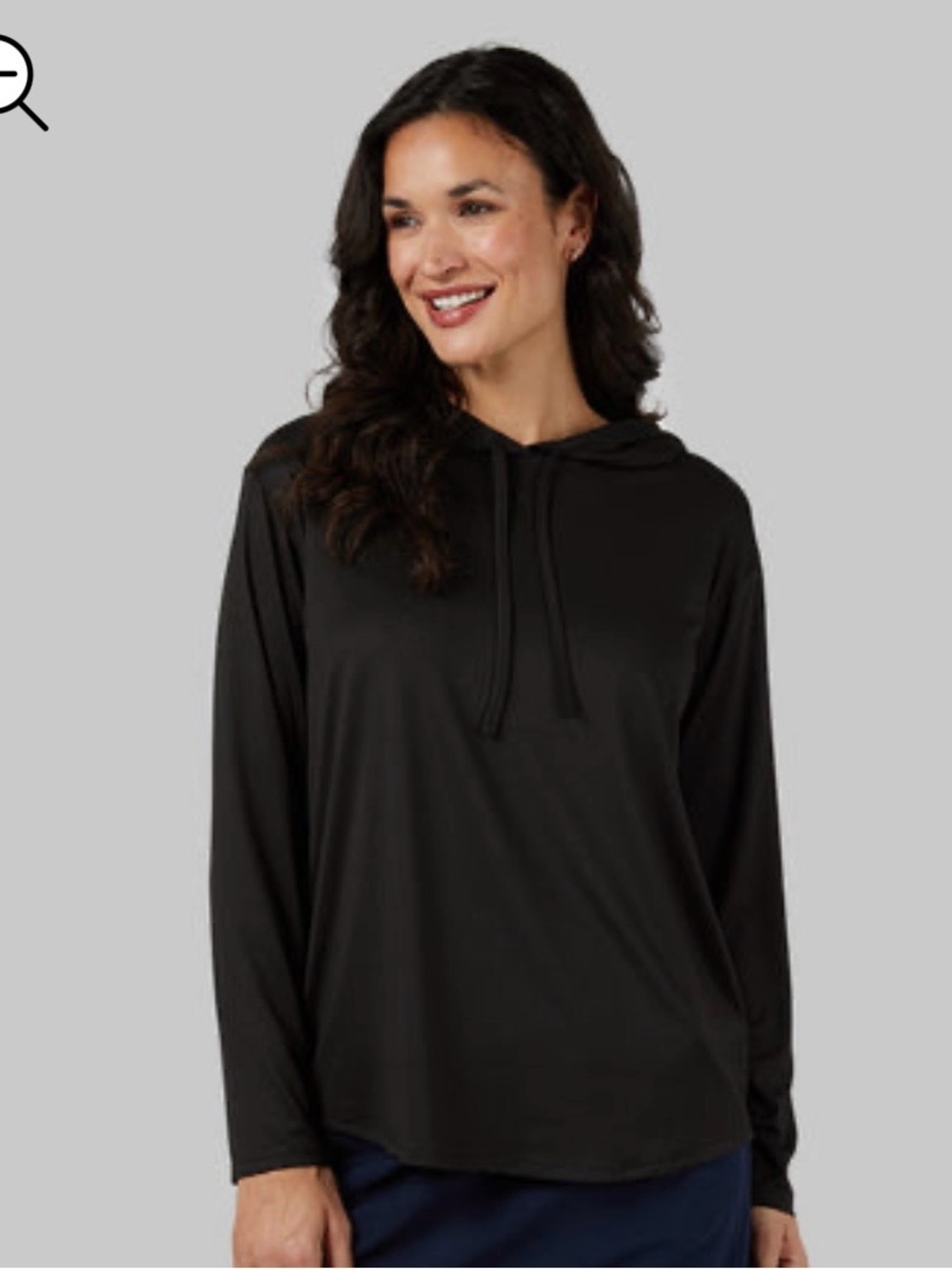 32 Degrees Black Long-Sleeve Hooded Pullover